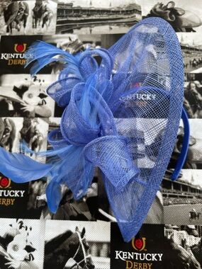 Blue Feathered Fascinator Headband for Women